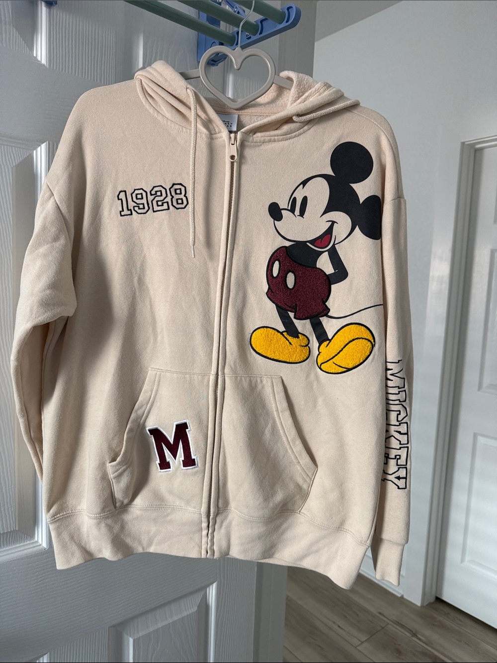 Disney Mickey Mouse Hoodie in Ivory